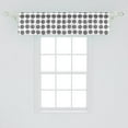 thumbnail image 2 of Ambesonne Black and White Window Valance, Striped Rounds Art, 54" X 12", Black and White, 2 of 3