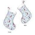 thumbnail image 3 of Balery Poodle Dog Pattern Christmas Stockings with Initials, 18" Large Knit Christmas Stocking,Xmas Stocking for Kids, Holiday and Family Stocking, 3 of 7