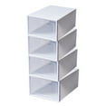 thumbnail image 5 of Stackable Shoe Boxes Plastic Storage Container with Clear Front Door, 13x9x5.5cm Medium Size for Sneakers & Heels, Ventilated & Sesolution Interlocking Design for Closet Organization and, 5 of 9