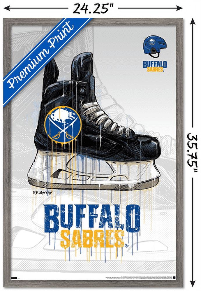 NHL Buffalo Sabres - Drip Skate 21 Wall Poster, 22.375" x 34", Framed