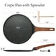 thumbnail image 2 of ESLITE LIFE - Sartén para crepas de 9.5 pulgadas con espátula, antiadherente, de cerámica, para dosa, tawa, comales para tortillas, sin PTFE ni PFOA, color negro, 2 of 5