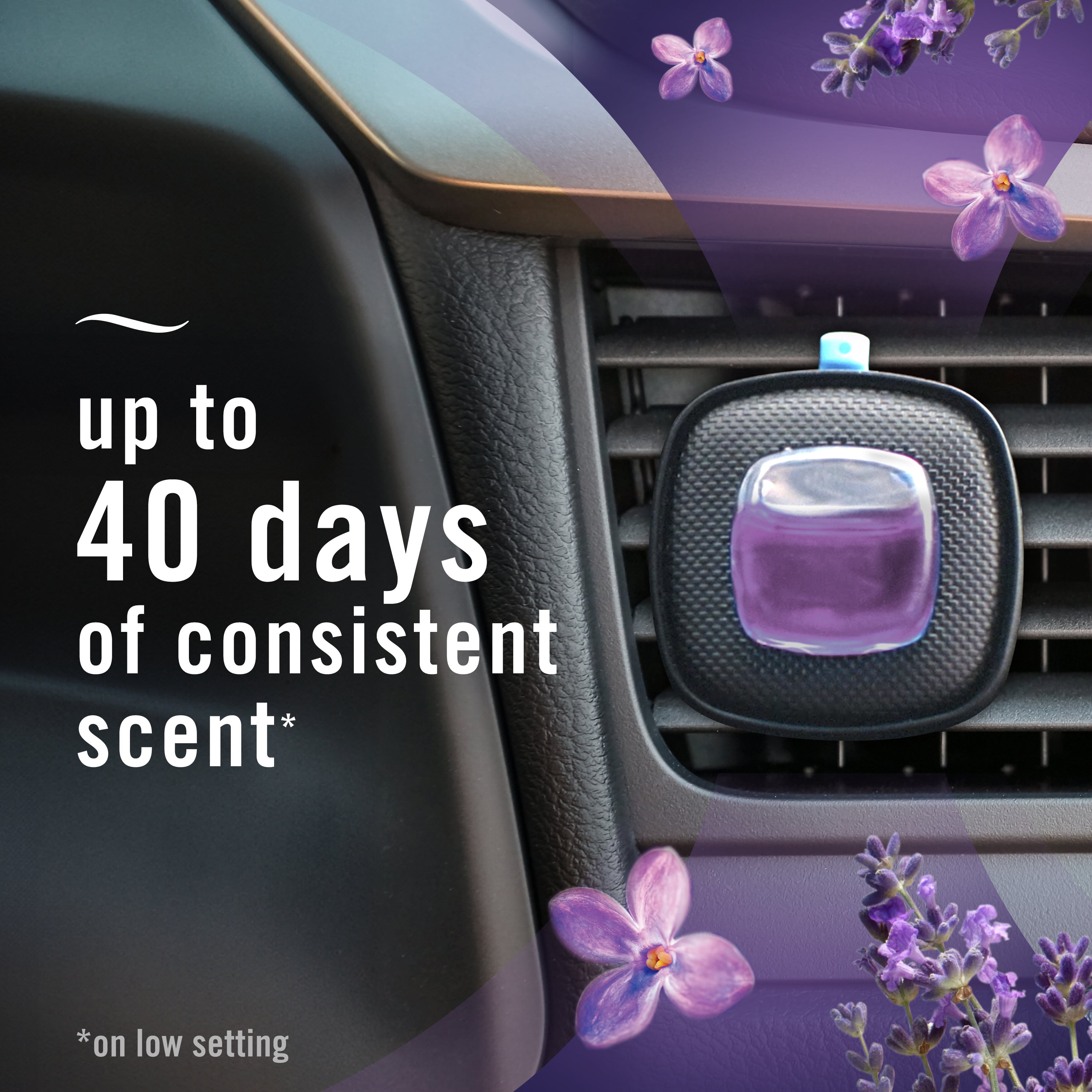 Febreze Odor Eliminating Car Air Freshener, Lavender & Vanilla Bean, 0.7 fl oz, 2 Count