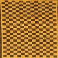 thumbnail image 1 of Ahgly Company Indoor Square Abstract Orange Checkered Area Rugs, 6' Square, 1 of 6