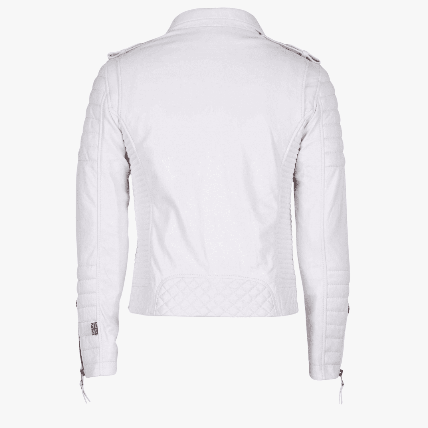 Real Lambskin White Leather Jacket Quilted Stylish Modern Jacket For Mens