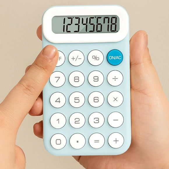 Mini Cute Soft Rubber Button Calculator with LCD Screen, Built-in Battery, and Portable Design for Students Lightweight and Ergonomic for Everyday Calculations