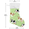 thumbnail image 2 of Coolnut Cow Print Christmas Stocking Personalized Large Candy Stocking, Xmas Stockings Decoration Hanging Gift for Family Holiday Party Ornaments Decor Fireplace, 2 of 7