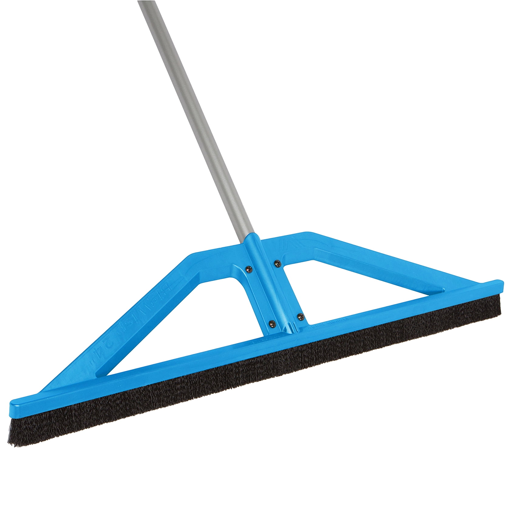 Big WISP 24" Outdoor Push Broom with Adjustable Handle Blue