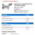 thumbnail image 2 of Engine Mount - Compatible with 1969 - 1973 Mercury Montego 1970 1971 1972, 2 of 2