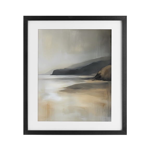 Stupell Industries Peachy Paynes Cove Black Framed Print Under Glass design by Walker Noble, 16 x 13