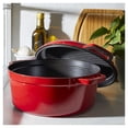 thumbnail image 3 of STAUB Braisers 6.75 L Cast Iron Round Braise + Grill Deep, Cherry, 3 of 5