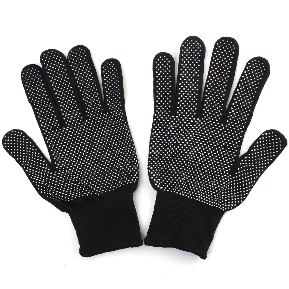 2Pcs Black Heat Resistant Curling Gloves Doublesided Use for Hair