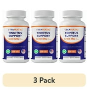 (3 pack) Vitamatic Tinnitus Relief Support – 120 Veggie Capsules – 1200 mg Per Serving- Supports Ear Health, Reduces Ringing in Ears, Non GMO- Gluten Free