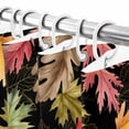 thumbnail image 6 of Autumn Red Maple Leaves Watercolor Shower Curtain for Bathroom, Gold Sketch Leaf Art Waterproof Shower Curtains Washable Quick Dry with Hooks Bathtub Curtains 72x72 IN, 6 of 6