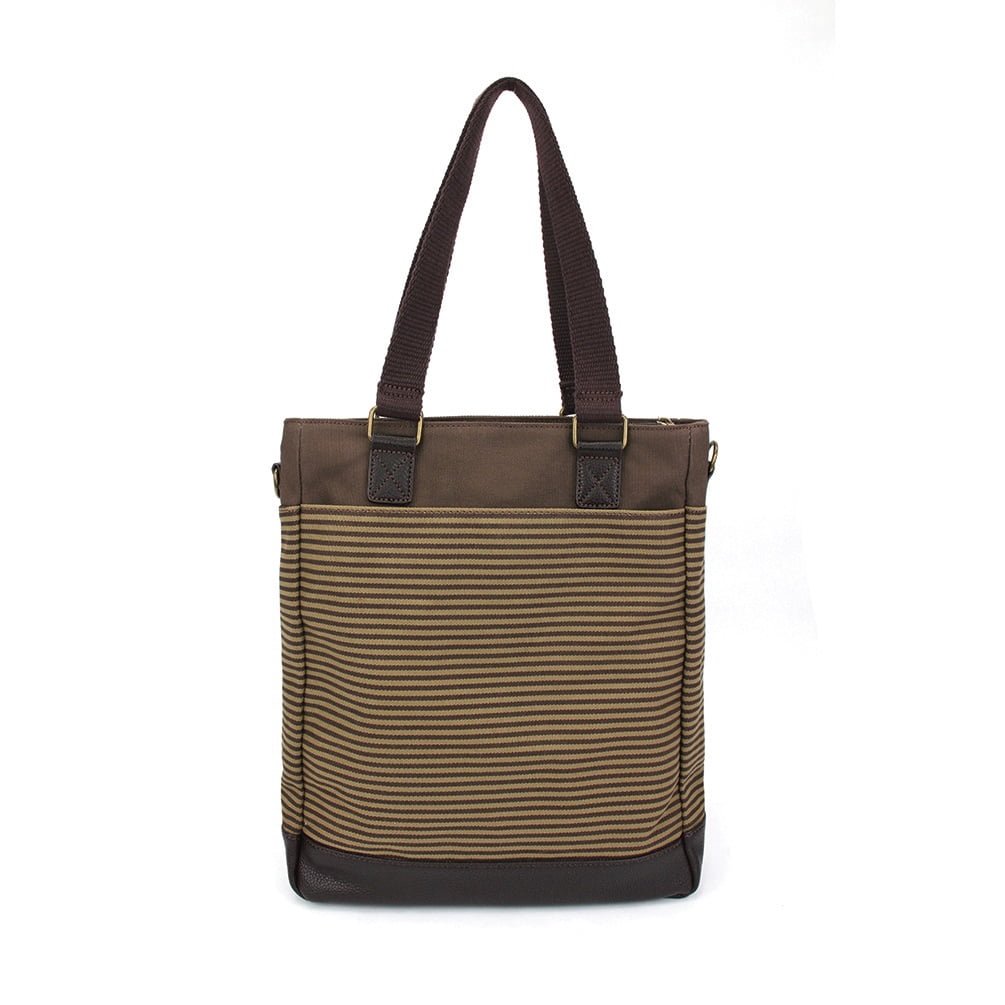 CHALA Work Tote Women Shoulder Purse with Detachable Crossbody Strap - Fox - olive stripe