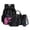 Black-Cat Paw Stars Moon, variant on Kuiaobaty Cat Stars Print 17 Inch Backpack and Lunch Bag Set for Teens Large Capacity Backpack and Water Bottle Holder Multi Pockets Bookbag Pencil Case with Zipper for School