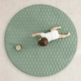 thumbnail image 3 of Comfy Cubs Premium Play Mat, Round (Large) 60" - Kids & Toddler Play Mat Non-Slip Bottom - Fern, 3 of 7
