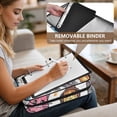 thumbnail image 5 of Haosy Accordion File Organizer Zipper Binder 500 Sheet 6-Tab Expanding File Folder Multi-Pocket 1.2 Inch 3 Ring Cartoon Cats with Hat, 5 of 7