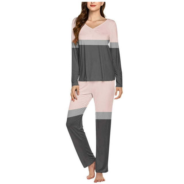 Ensemble de Pyjama pour Femmes, Haut et Pantalon Décontractés Unis, Cadeaux pour Femmes, G
