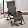 thumbnail image 4 of Gymax 2PCS Patio Rattan Zero Gravity Lounge Chair Folding Recliner Adjustable Headrest, 4 of 10
