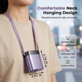 thumbnail image 4 of CoreLiving Portable Waist Fan and Personal Clip on Fan, 3 Speeds Strong Airflow Rechargeable Battery Powered Hands Free Wearable Body Fan for Outdoor Work, Grey, 4 of 9