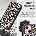 thumbnail image 5 of Case for iPhone 15, [10ft 4X Military-Grade Drop Protection] Durable & Shockproof Phone Case Cover Design for iPhone 15 - Leopard Print - Clear Black, 5 of 6