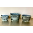 thumbnail image 3 of 3 Metal Buckets Herbs Planters W Handles Decorative Storage Container Distressed Tarnished Silver Rustic Indoor Outdoor, 3 of 5