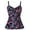 Orange&red Floral, variant on Women's Swim Top Padded Ruffle Hem Shirred Swimwear Tankini Swimsuit Top