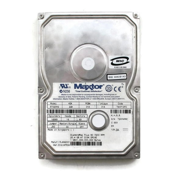 HDD, 20GB, 22A 05A 13A TAH71DP0, K,H,D,B, DT22A, (2026)