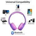 thumbnail image 2 of Contixo Kids Bluetooth Headphones, Wireless & Wired, Built-In Mic, Foldable, Adjustable Headband, iPhone, iPad, Android & Gaming Devices - Purple/Pink, 2 of 8