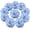 Blue, variant on Silk Hydrangea Heads Artificial Flowers Heads with Stems for Home Wedding Decor,Pack of 10 (White)