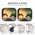thumbnail image 6 of Sikiie Castle Red Green Sky Dragon Print Foldable Car Windshield Sun Visor, Car Window Sunshade Suitable for Sedan, SUV and Truck Car Accessories-Large, 6 of 6