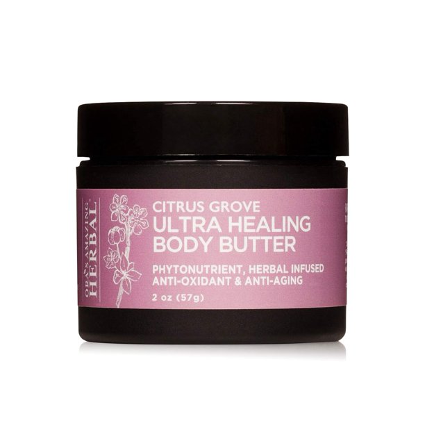 Ora's Amazing Herbal Ultra Healing Body Butter Hidratante intensivo para piel seca Crema de manos con manteca de karité orgánica Mejorana y aceite esencial de bergamota Cuidado de la piel a base de hi