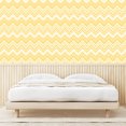 thumbnail image 4 of Ambesonne Yellow Chevron Peel & Stick Wallpaper for Home, Colorful Folk Zigzag, 13"x36", Mustard White, 4 of 6