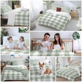thumbnail image 6 of Sage Green Checkered Bedding 3 Piece Duvet Cover Set Full Size, Farmhouse Buffalo Plaid Soft Microfiber Comforter Cover with Zipper Closure & Pillowcases, Wrinkle & FadeResistant Quilt Cover, 6 of 9