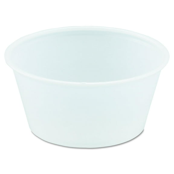 Solo P3250100 Polystyrene Portion Cups, 3.25oz, Translucent, 250/Bag, 10 Bags/Carton