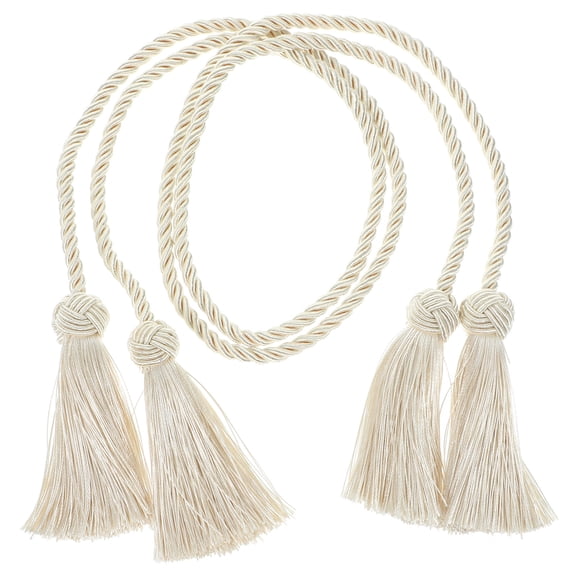 HONITANO Rustic Outdoor Curtain Tiebacks with Rope Design, Patio and Garden Accessories for Porch Decor and Window Treatments