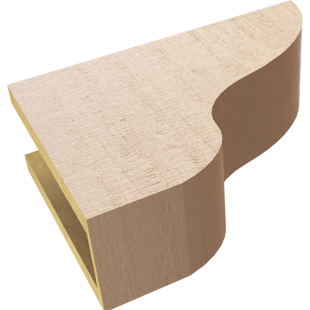 5"W x 15"D x 10"H Classic Greensboro Rough Cedar Woodgrain TimberThane Corbel, Primed Tan