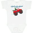 thumbnail image 3 of Inktastic Merry Christmas- Santa Drives a Monster Truck Boys or Girls Baby Bodysuit, 3 of 5