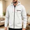 thumbnail image 6 of Miqool Mens Zip Up Hoodies Fleece Loose Fit Long Sleeve Sweatshirts Drawstring Casual Fall Winter Jacket with Pockets for Athletic Workout, 6 of 9