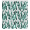thumbnail image 3 of Ambesonne Geometric Forest Shower Curtain, Winter Trees, 69"Wx84"L, Reseda Green Pale Grey, 3 of 3