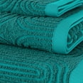 thumbnail image 4 of Beautiful by Drew Barrymore 6-Piece Textured Bath Towel Set, Soft 100% Cotton, Pine Green, 4 of 5