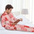 thumbnail image 6 of Salouo Cute Mushroom1 Print Button-Front Long Sleeve Pajama Set for Men, Soft 2Pjs Men's Long Sleeve Sleepwear-XX-Large, 6 of 7