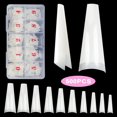 thumbnail image 1 of Dsseng 900pcs Full Cover French Nail Tips  Soft Gel Nail Tips  3 Styles Acrylic Fake Nails, 1 of 6