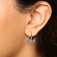 thumbnail image 2 of Disney Stitch Brass Silver Plated Enamel Charm Hoop Earrings, 2 of 4