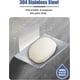 thumbnail image 2 of Wall Mounted Soap Dish, Stainless Steel Self Adhesive Shower Soap Dish, Bathroom Kitchen Soap Box, Used to Store Soap Sponge Brush(Silver), 2 of 5