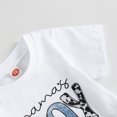 thumbnail image 4 of Bermudas Top de manga corta para bebés y pantalones cortos, ropa de verano con cintura elástica, conjuntos de ropa de 2 uds. Ygjytge Blanco T 3/6M para Niño, 4 of 7