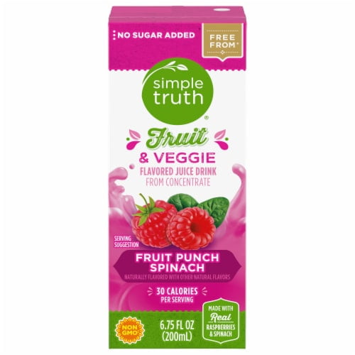 Simple Truth Raspberry & Spinach Kids Juice Boxes - 8 ct