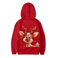 thumbnail image 4 of LUOGENLI Hoodies Girls Valentine's Day Hoodies Size 10-12 Cute Girl's Hoodie Long Sleeve Soft Sweatshirt Christmas Printed Hoody Kids Cute Pullovers Top Clothes for Girls Red 12-13 Years, 4 of 5