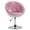 Pink, variant on Height Adjustable Shower Chair for Seniors, 3-in-1 Bedside Commode and Raised Toilet Seat with Arms, White Aluminum Frame, Supports 299 lbs