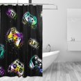 thumbnail image 2 of Coolnut Gamepad Controller Shower Curtain Bathroom Decor Watercolor Shower Curtain Sets Fabric Cloth Bathroom Curtains with Hooks 60x72 Inch, 2 of 6